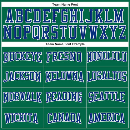 Custom Kelly Green Royal-White Mesh Authentic Football Jersey - Sky-Custom