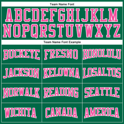 Custom Kelly Green Pink-White Mesh Authentic Football Jersey - Sky-Custom