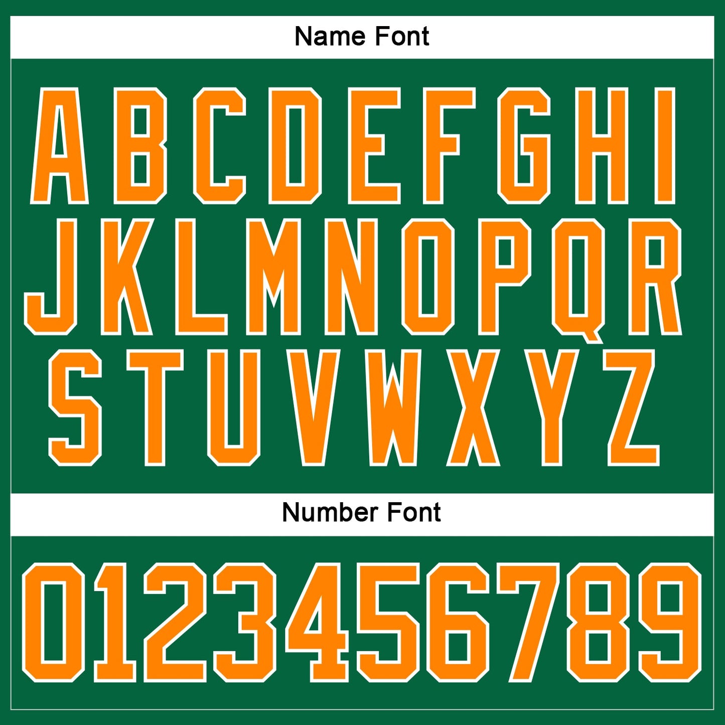 Custom Kelly Green Bay Orange-White Hockey Lace Neck Jersey - Sky-Custom