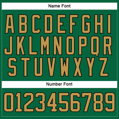 Custom Kelly Green Old Gold-Black Hockey Lace Neck Jersey - Sky-Custom