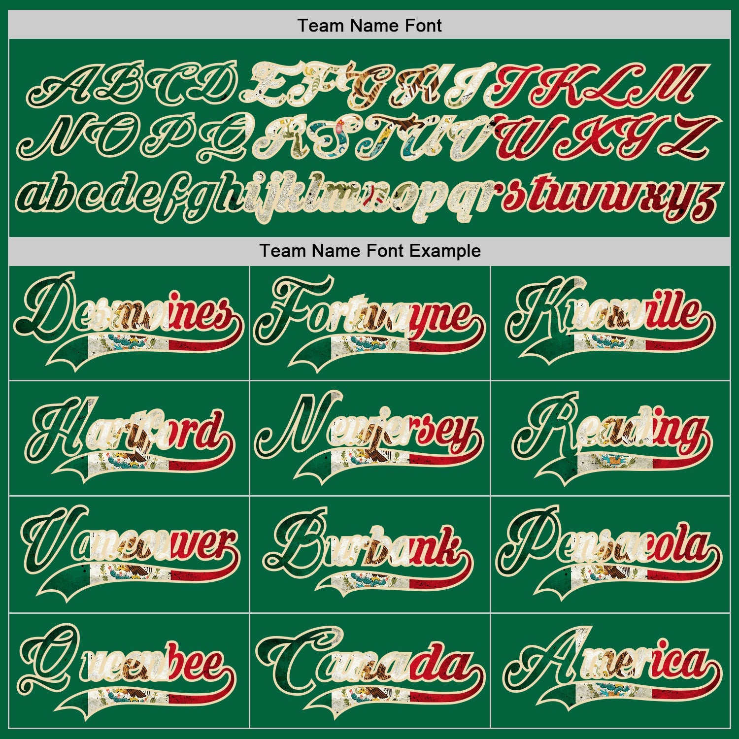 Custom Kelly Green Vintage Mexican Flag Cream-Red Hockey Lace Neck Jersey - Sky-Custom