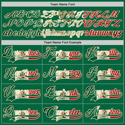 Custom Kelly Green Vintage Mexican Flag Cream-Red Hockey Lace Neck Jersey - Sky-Custom