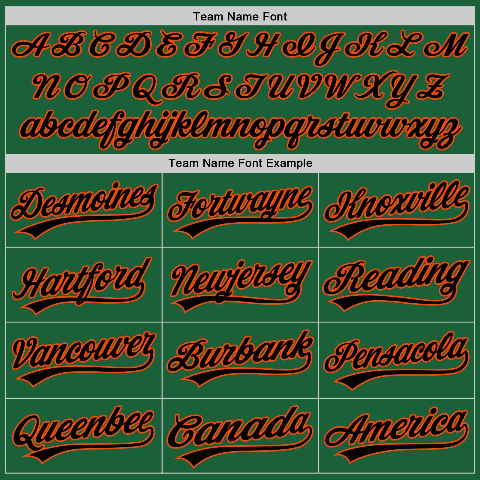 Custom Kelly Green Black-Orange Authentic Throwback Baseball Jersey - Sky-Custom