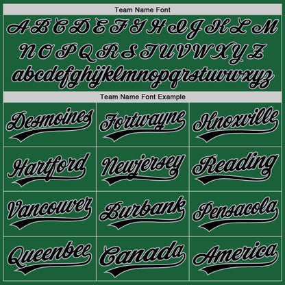 Custom Kelly Green Black-Gray Authentic Throwback Baseball Jersey - Sky-Custom