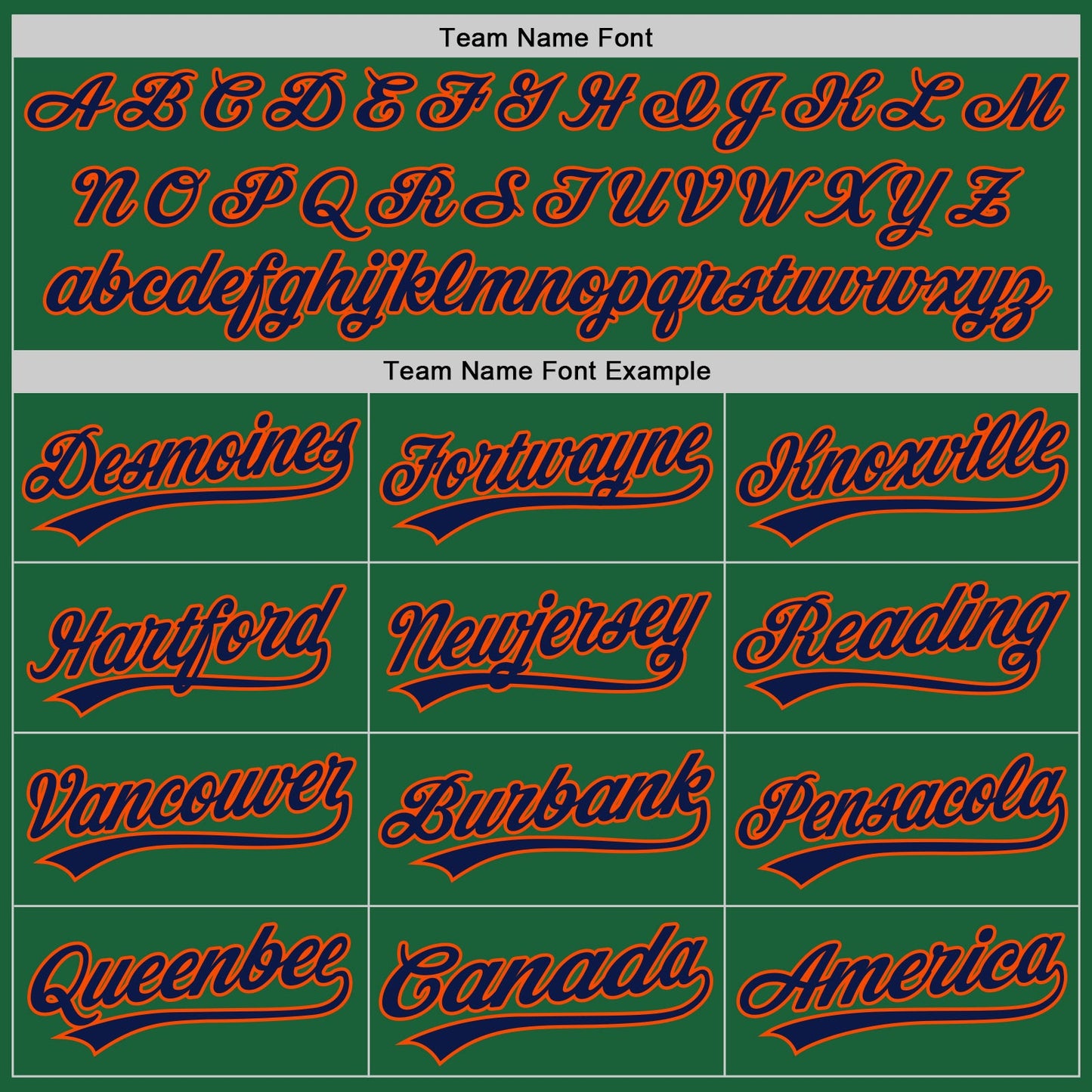 Custom Kelly Green Navy-Orange Authentic Throwback Baseball Jersey - Sky-Custom