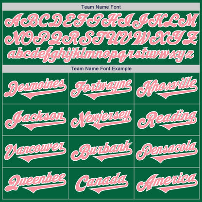 Custom Kelly Green Medium Pink-White Authentic Baseball Jersey - Sky-Custom