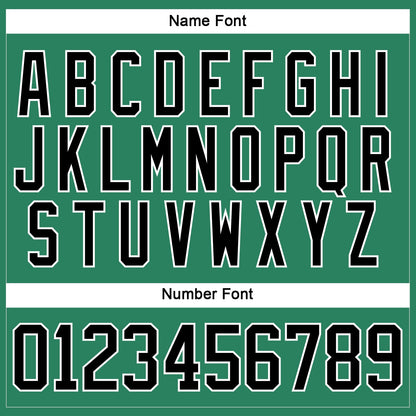 Custom Kelly Green Black-White Hockey Jersey - Sky-Custom