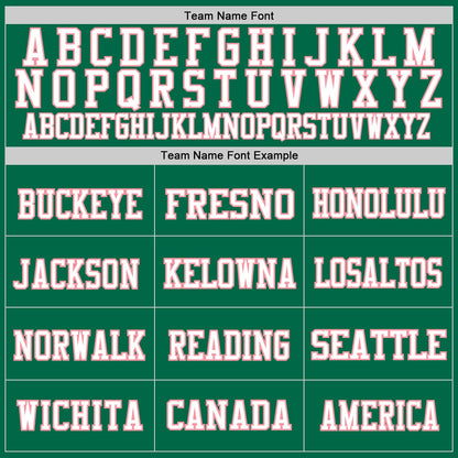 Custom Kelly Green Medium Pink-White Mesh Authentic Football Jersey - Sky-Custom