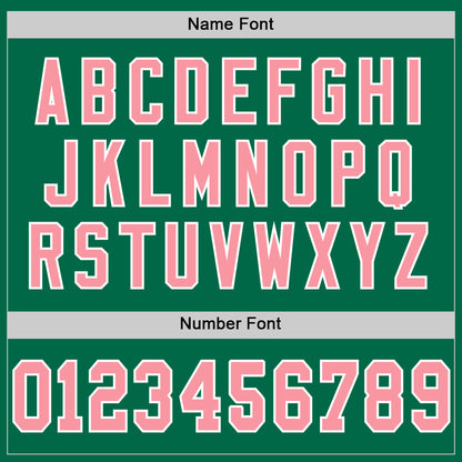 Custom Kelly Green Medium Pink-White Mesh Authentic Football Jersey - Sky-Custom