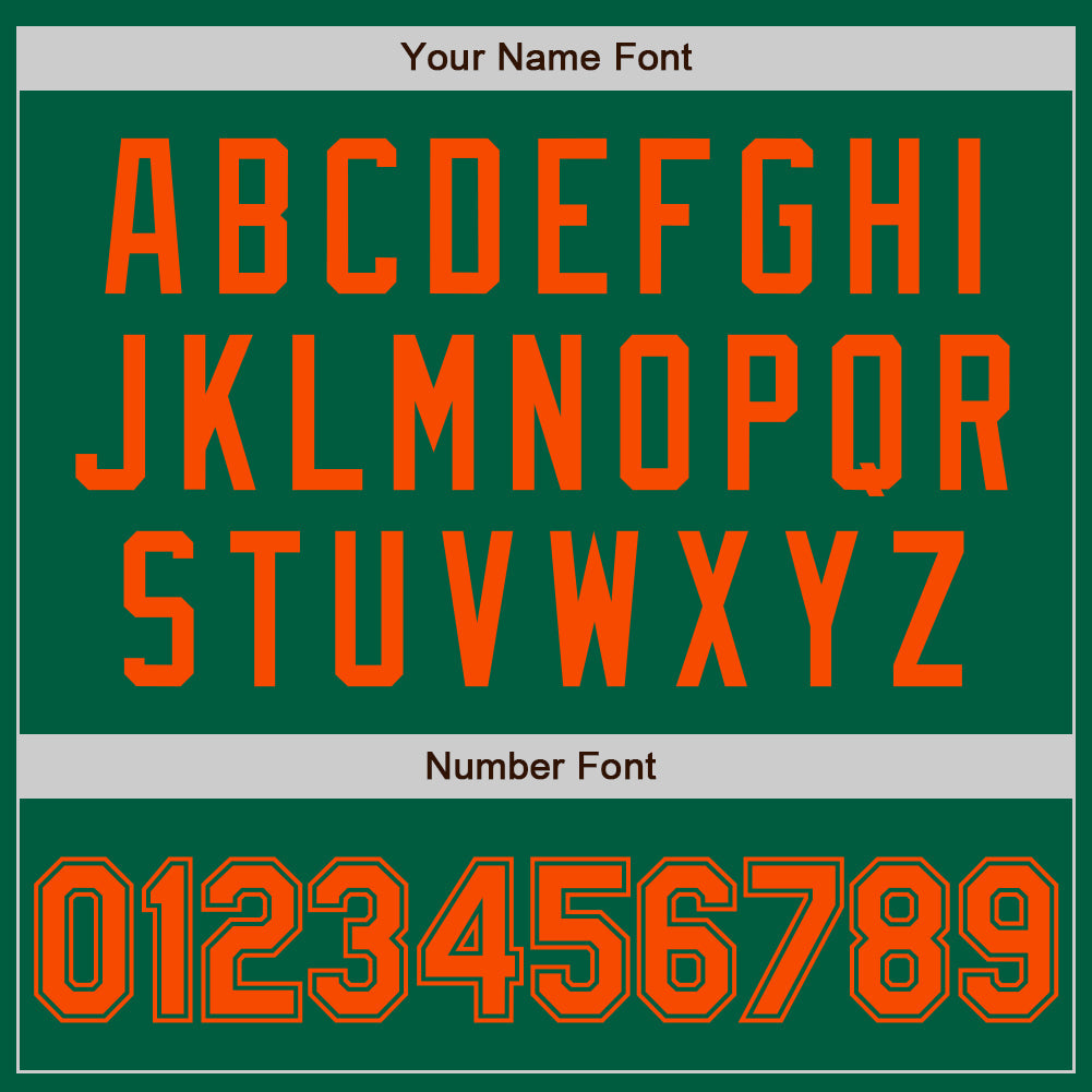 Custom Kelly Green Orange Authentic Baseball Jersey - Sky-Custom