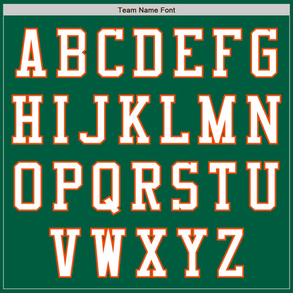 Custom Kelly Green White-Orange Authentic Baseball Jersey - Sky-Custom