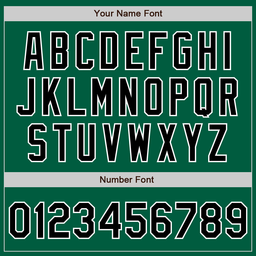 Custom Kelly Green Black-White Authentic Baseball Jersey - Sky-Custom