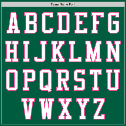 Custom Kelly Green White-Pink Authentic Baseball Jersey - Sky-Custom