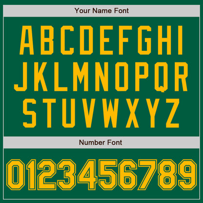 Custom Kelly Green Gold Authentic Baseball Jersey - Sky-Custom