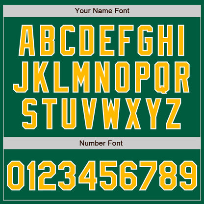 Custom Kelly Green Gold-White Authentic Baseball Jersey - Sky-Custom