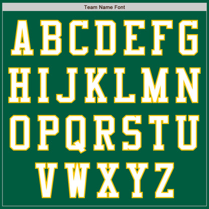 Custom Kelly Green White-Yellow Authentic Baseball Jersey - Sky-Custom