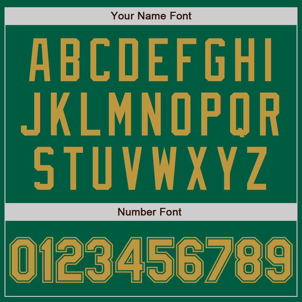 Custom Kelly Green Old Gold Authentic Baseball Jersey - Sky-Custom