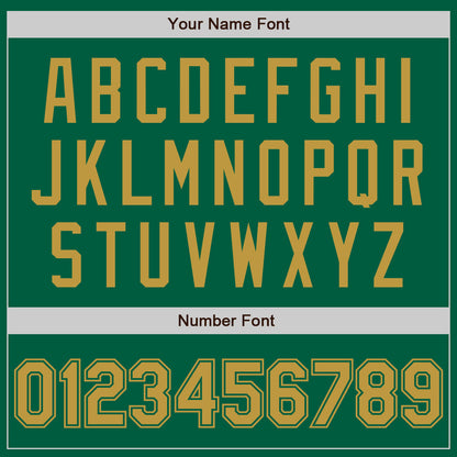 Custom Kelly Green Old Gold Authentic Baseball Jersey - Sky-Custom