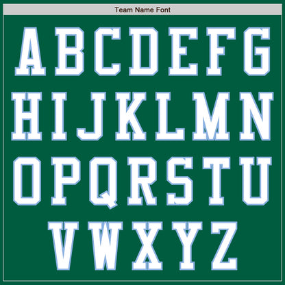 Custom Kelly Green White-Light Blue Authentic Baseball Jersey - Sky-Custom