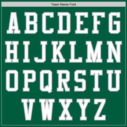 Custom Kelly Green White-Gray Authentic Baseball Jersey - Sky-Custom