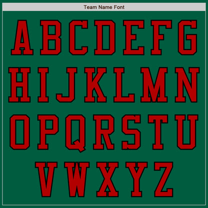 Custom Kelly Green Red-Black Authentic Baseball Jersey - Sky-Custom