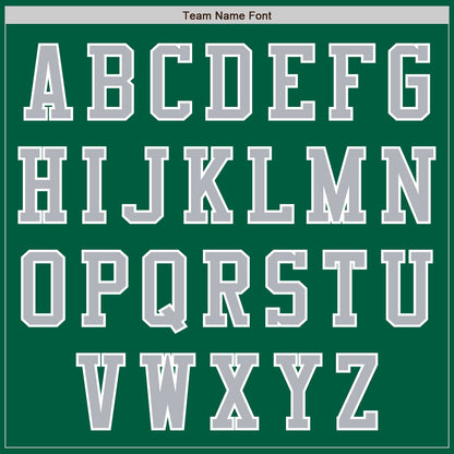 Custom Kelly Green Gray-White Authentic Baseball Jersey - Sky-Custom