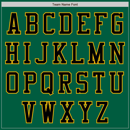 Custom Kelly Green Black-Gold Authentic Baseball Jersey - Sky-Custom