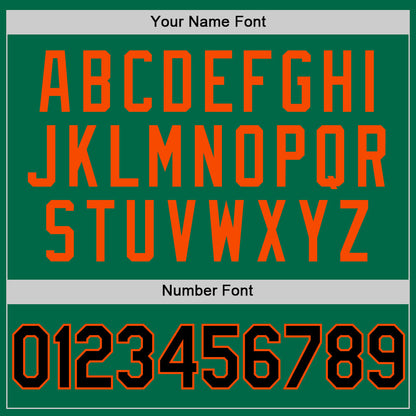 Custom Kelly Green Black-Orange Authentic Throwback Basketball Jersey - Sky-Custom