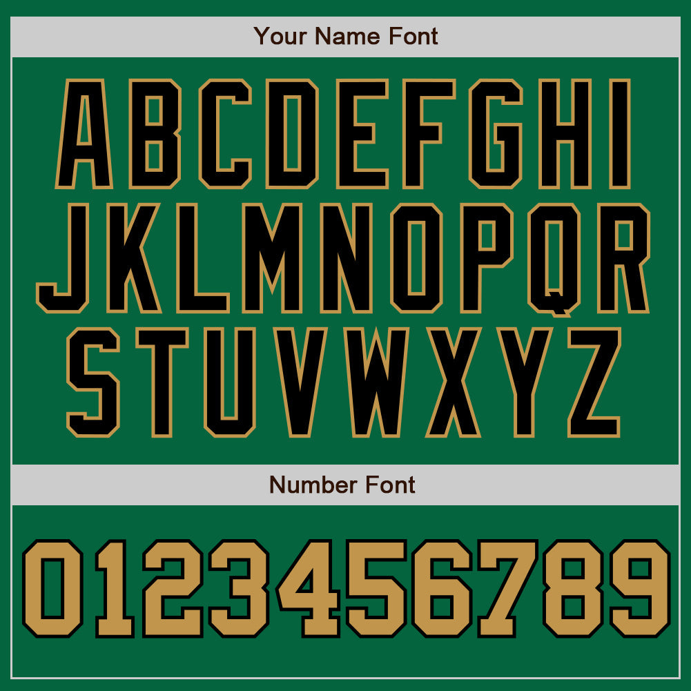 Custom Kelly Green White Pinstripe Old Gold-Black Authentic Baseball Jersey - Sky-Custom
