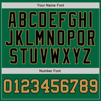 Custom Kelly Green White Pinstripe Old Gold-Black Authentic Baseball Jersey - Sky-Custom