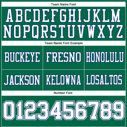 Custom Kelly Green White-Royal Mesh Authentic Football Jersey - Sky-Custom