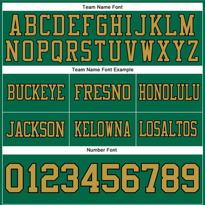 Custom Kelly Green Old Gold-Black Mesh Authentic Football Jersey - Sky-Custom