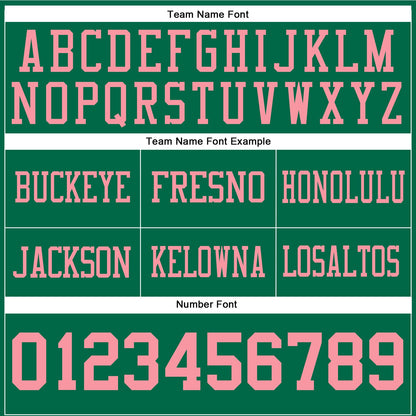 Custom Kelly Green Medium Pink Mesh Authentic Football Jersey - Sky-Custom