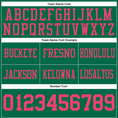 Custom Kelly Green Neon Pink Mesh Authentic Football Jersey - Sky-Custom