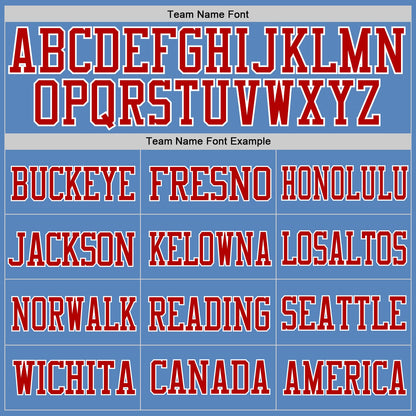 Custom Light Blue Red-White Mesh Authentic Football Jersey - Sky-Custom