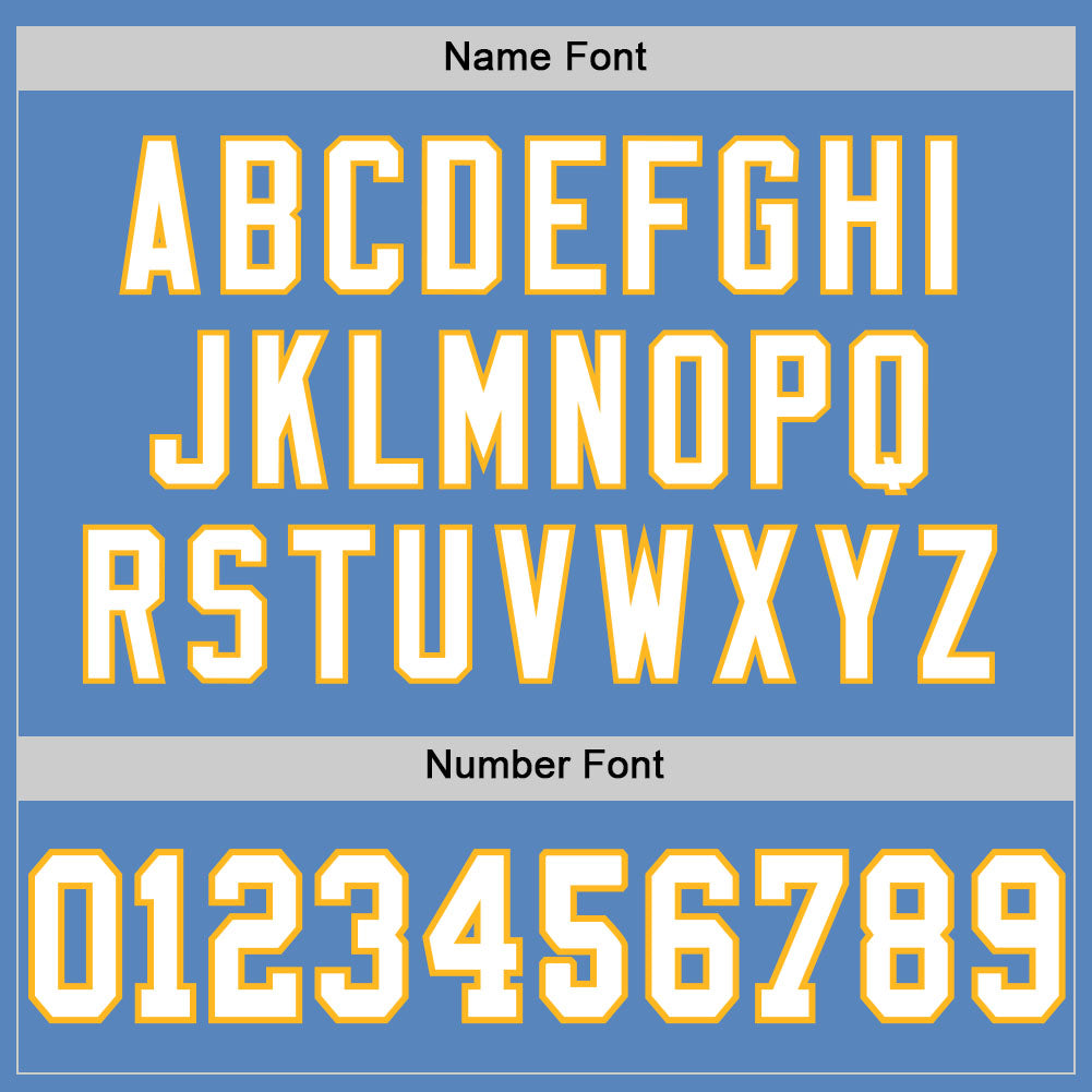 Custom Light Blue White-Gold Mesh Authentic Football Jersey - Sky-Custom