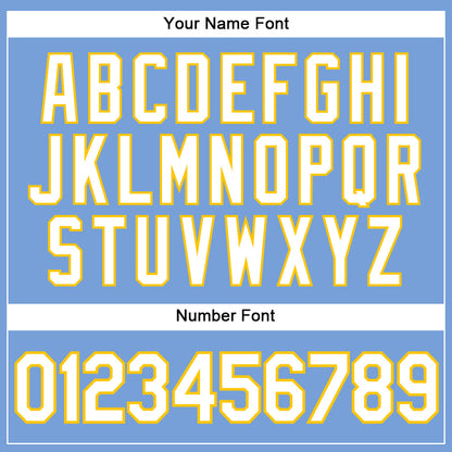 Custom Light Blue White-Gold Authentic Sleeveless Baseball Jersey - Sky-Custom