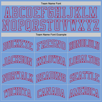Custom Light Blue Light Blue-Red Authentic Throwback Basketball Jersey - Sky-Custom