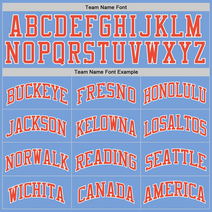 Custom Light Blue Orange-White Authentic Throwback Basketball Jersey - Sky-Custom