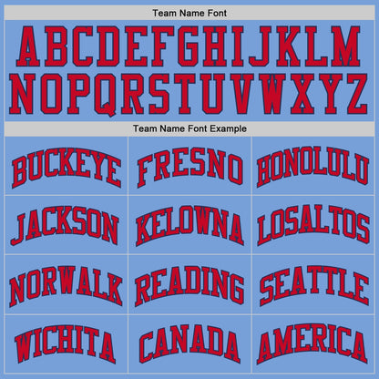 Custom Light Blue Red-Navy Authentic Throwback Basketball Jersey - Sky-Custom