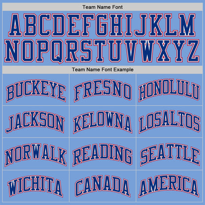 Custom Light Blue Royal-Red Authentic Throwback Basketball Jersey - Sky-Custom