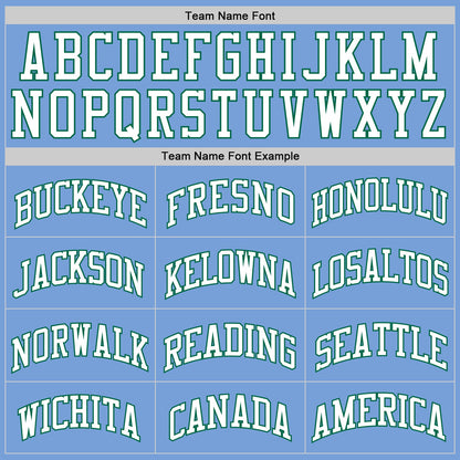 Custom Light Blue White-Kelly Green Authentic Throwback Basketball Jersey - Sky-Custom