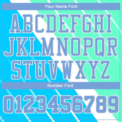Custom Light Blue Light Blue-Green Round Neck Sublimation Basketball Suit Jersey - Sky-Custom