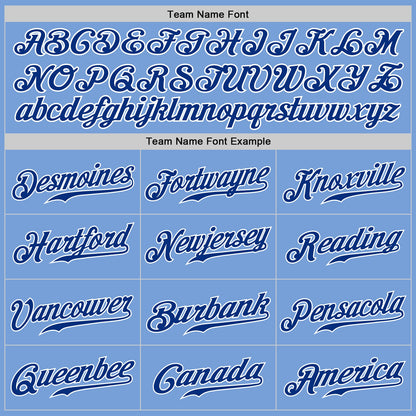 Custom Light Blue Royal-White Authentic Baseball Jersey - Sky-Custom