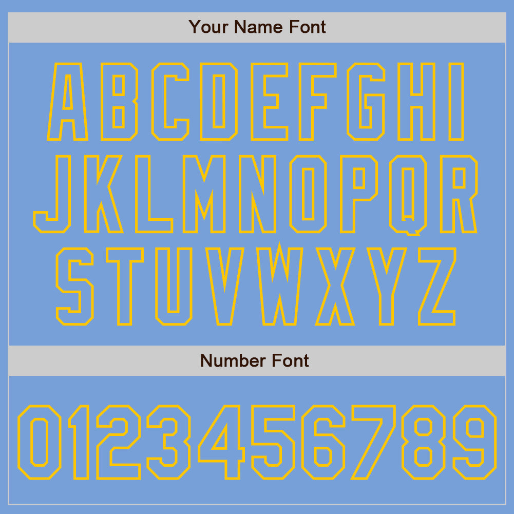 Custom Light Blue Light Blue-Gold Authentic Baseball Jersey - Sky-Custom
