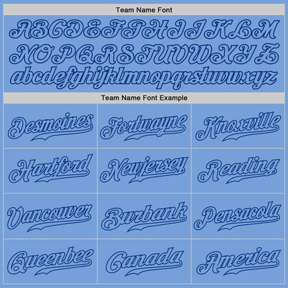 Custom Light Blue Light Blue-Royal Authentic Baseball Jersey - Sky-Custom