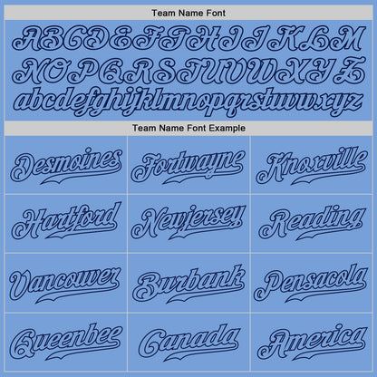 Custom Light Blue Light Blue-Navy Authentic Baseball Jersey - Sky-Custom