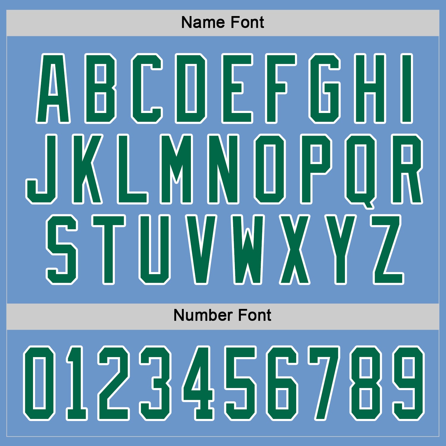 Custom Light Blue Kelly Green-White Hockey Jersey - Sky-Custom