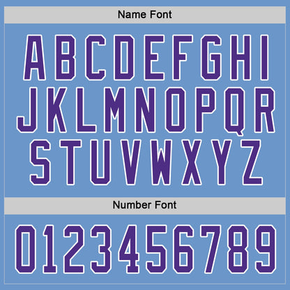 Custom Light Blue Purple-White Hockey Jersey - Sky-Custom