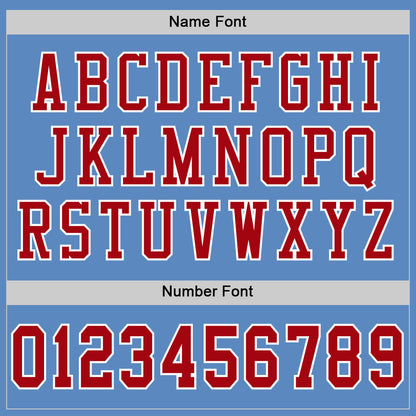 Custom Light Blue Red-White Mesh Authentic Football Jersey - Sky-Custom